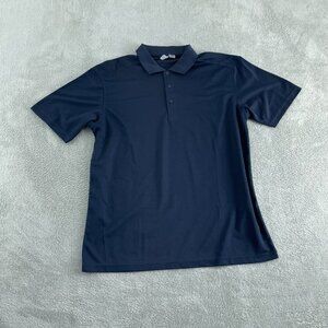 Clique Mens Navy Blue Polo Shirt L/G 100% Polyester Short Sleeve  2104